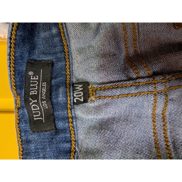 Judy Blue Jeans Skinny Fit Distressed Leopard Cheetah Print Sz 20 W - Picture 10 of 11